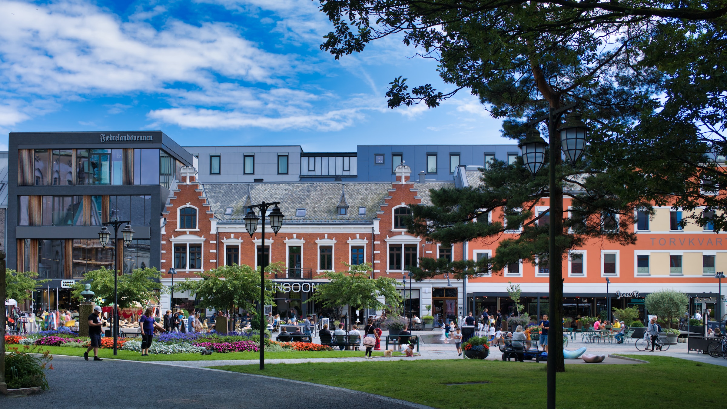 Straat in het centrum van Kristiansand