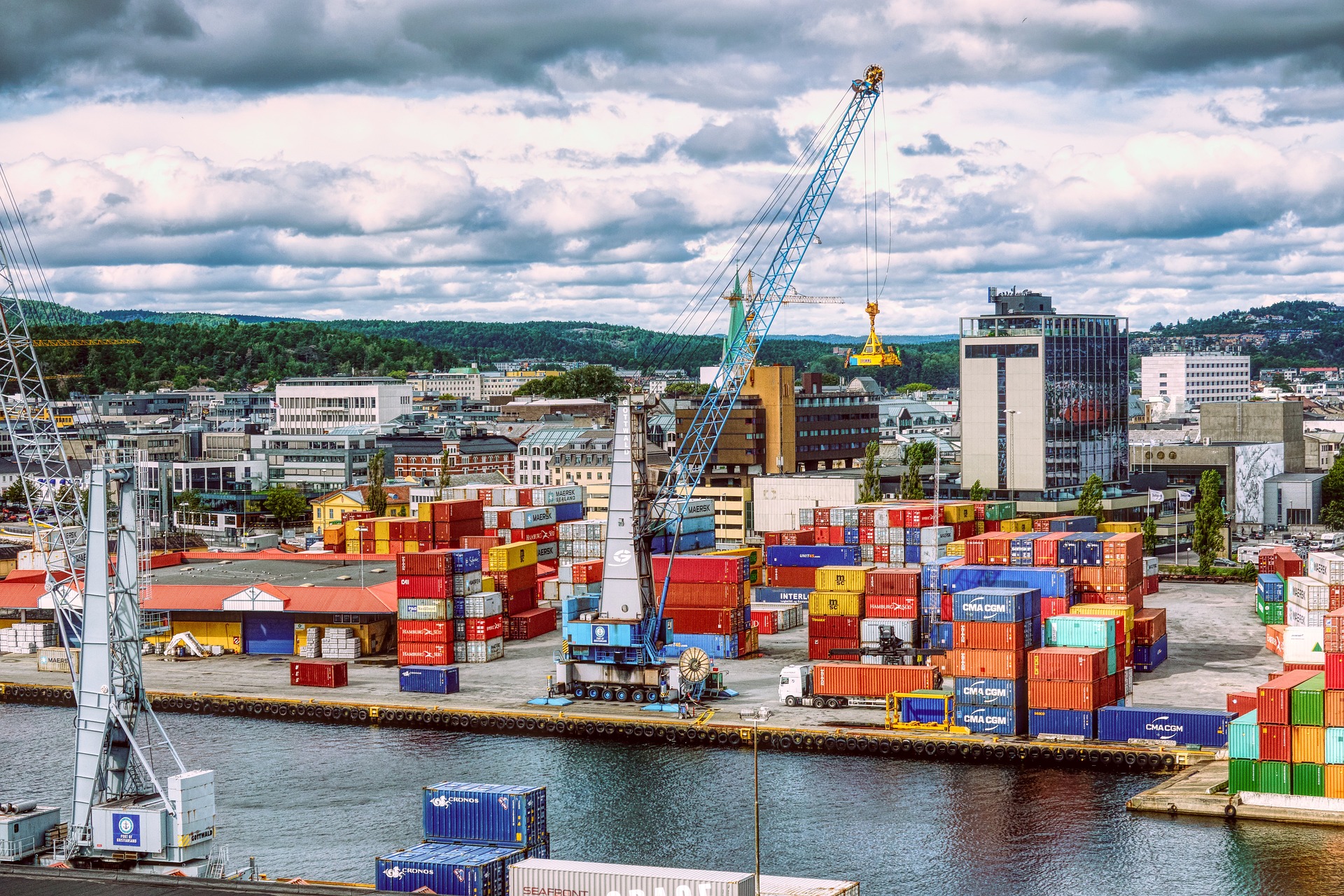 De haven van Kristiansand